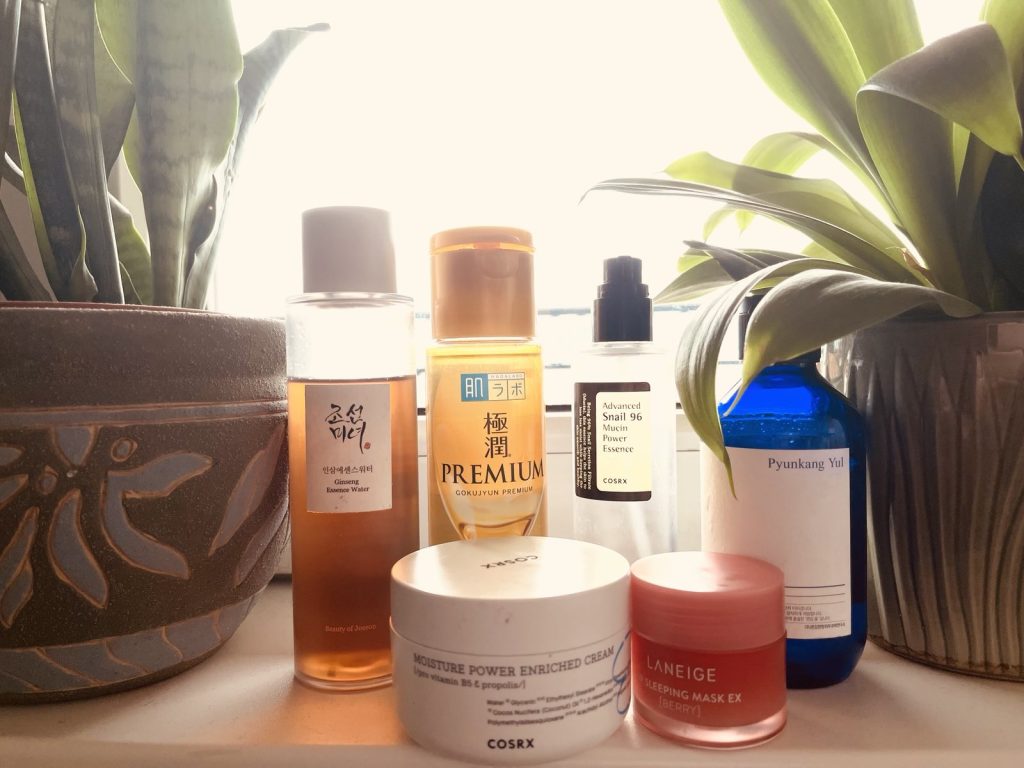 Photo of my skin care products.
