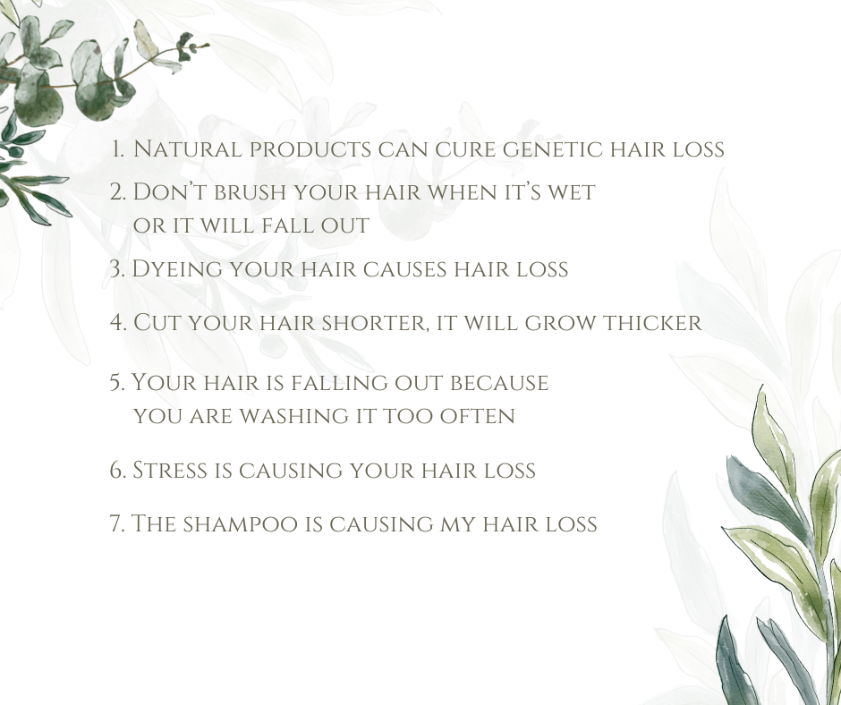 List of biggest hair loss myths
