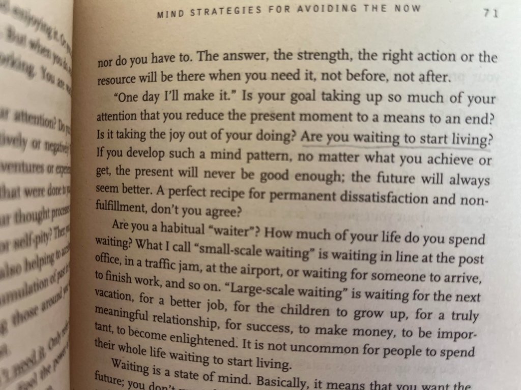 Page from the book The Power of Now 