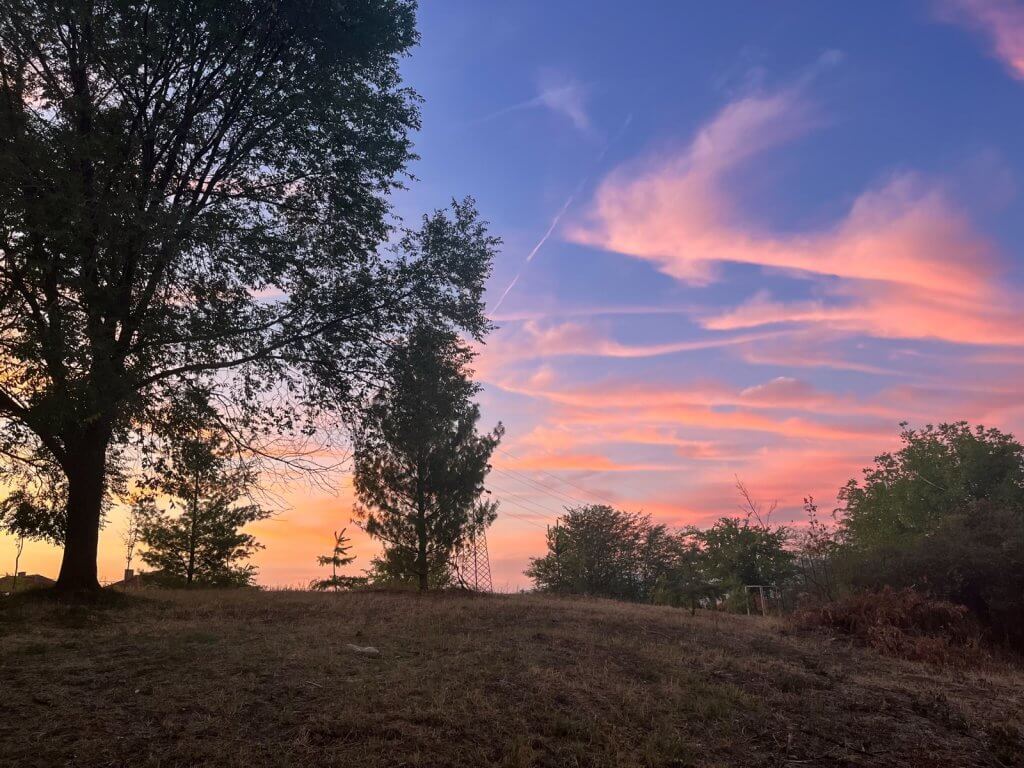 Photo of the sunset during my walk