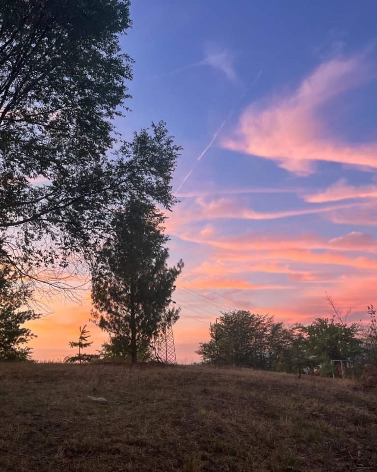 Sunset in the end of summer