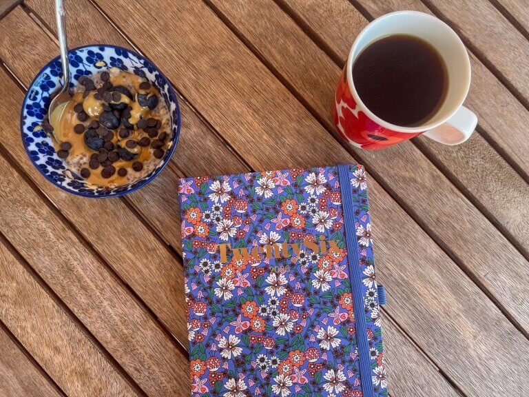 Photo of my journal for end of the year journaling.