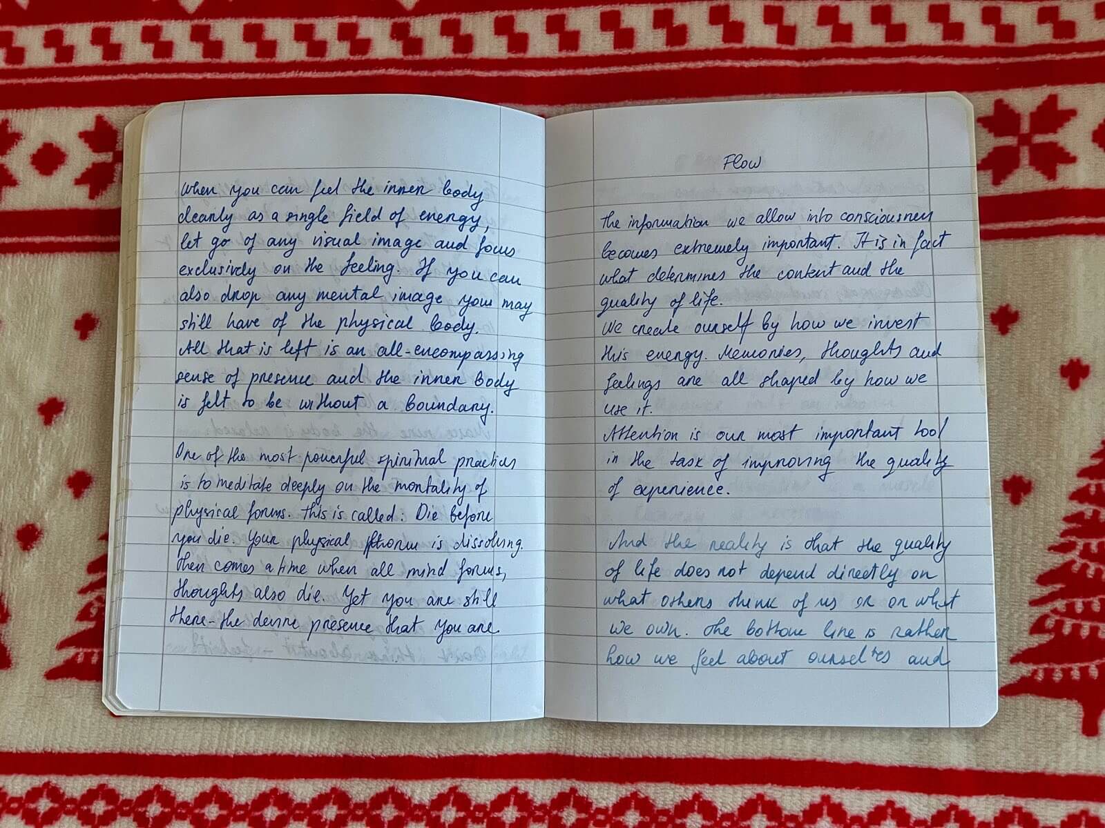 My open reading journal