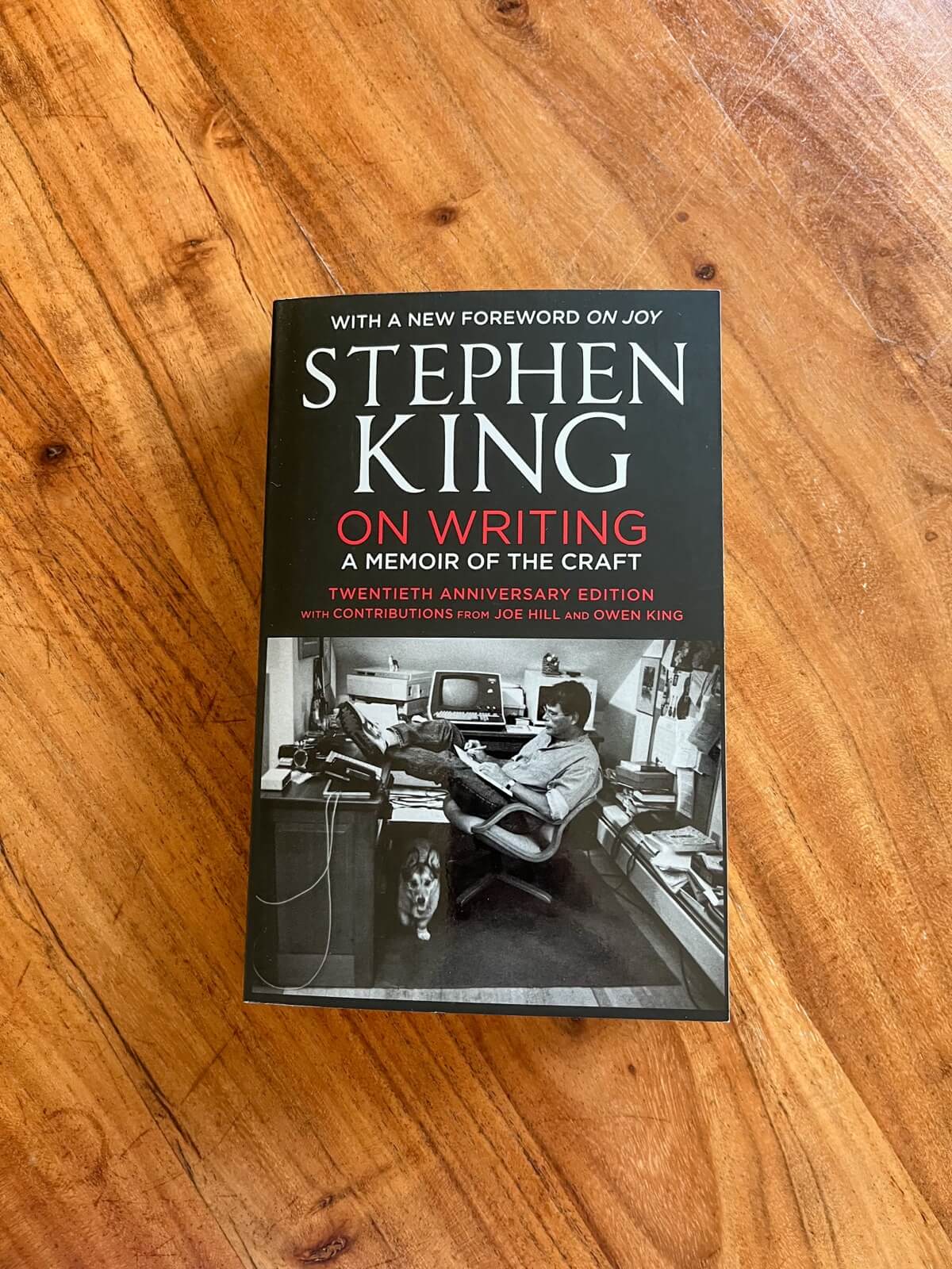 Photo of the book On Writing by Stephen King